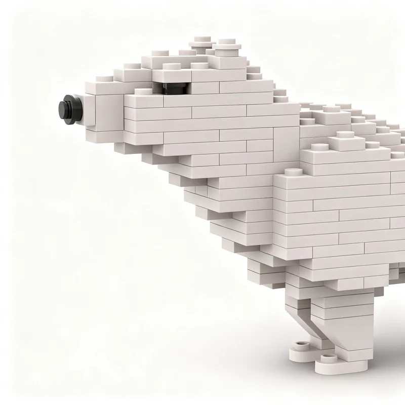 ตัวต่อ MOC หมีขั้วโลก 253 ชิ้น แบบจำลองสถาปัตยกรรม ของขวัญคริสต์มาส ประกอบเอง DIY ไอเดียสร้างสรรค์ ของเล่นตัวต่อเสริมพัฒนาการ