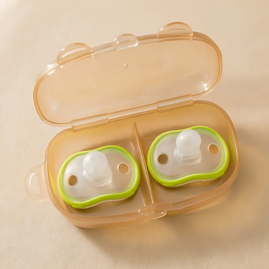 Pacifier Sterilizer Case - 2pcs/Box Silicone Baby Pacifiers for Day