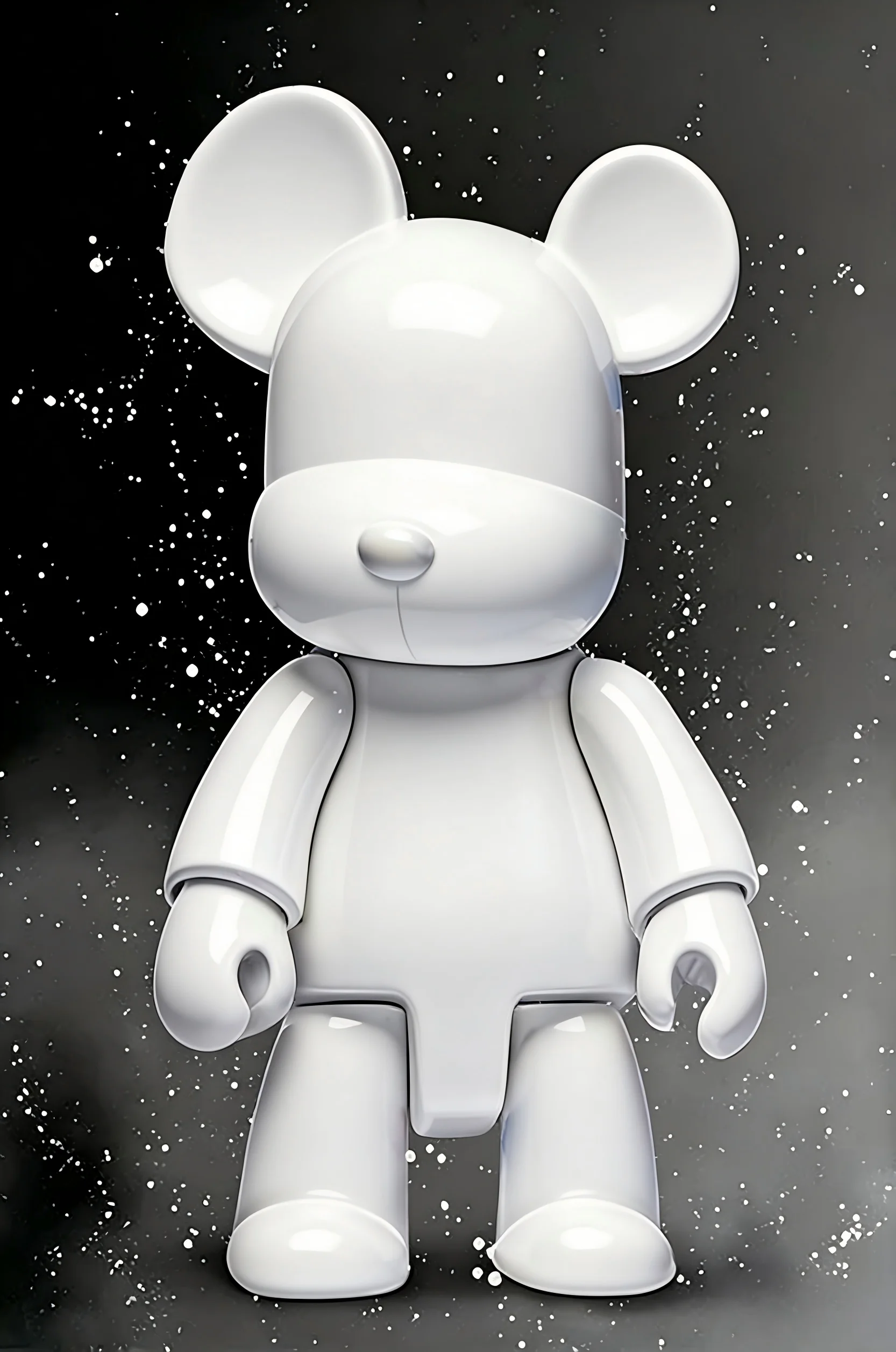 1pc Frameless Graffiti Bearbrick Frameless Canvas Painting - Colorful Street Art Wall Decor for Bedroom Living Room