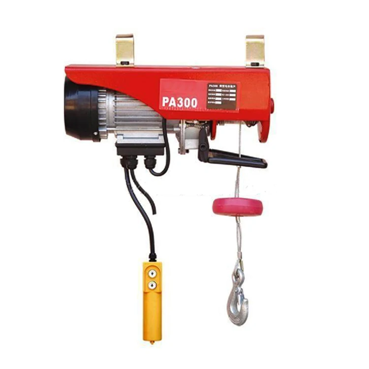 Micro Electric Wire Rope Hoist 100kg-1000kg 220V with Overload Protection Compact Size for Home Garage Construction Site Use