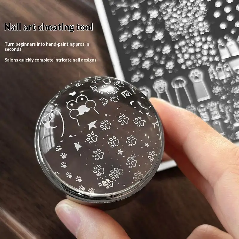 Nail Stamping Plates Multi-styles Moe Pet Claw Stainless Steel Stencil Nail Art Stamps Line Pattern Nail Design Template Stenci