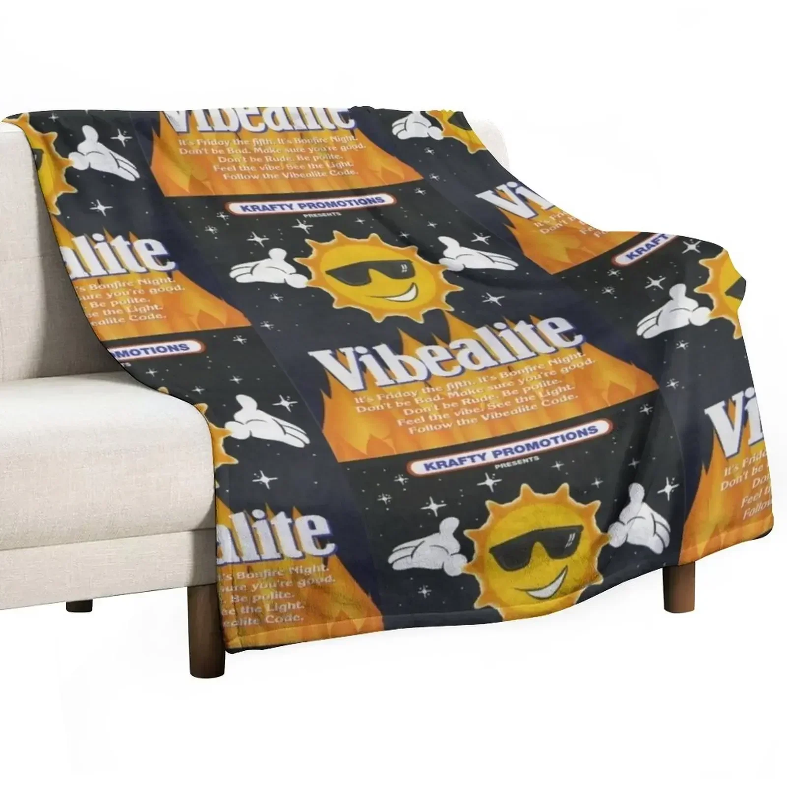 Vibealite Classic Rave Flyer Bonfire Night Special Throw Blanket Thins decorative Camping Vintage Nap Blankets For Bed Blankets