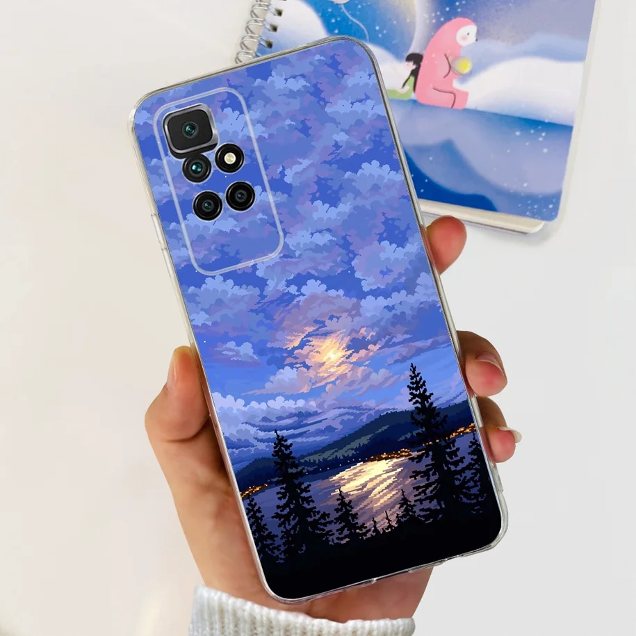 For Xiaomi Redmi 10 2022 Case Fashion Space Cartoon Soft Silicone Back Cover For Xiaomi Redmi 10 Prime 2022 Funda Redmi10 Bumper