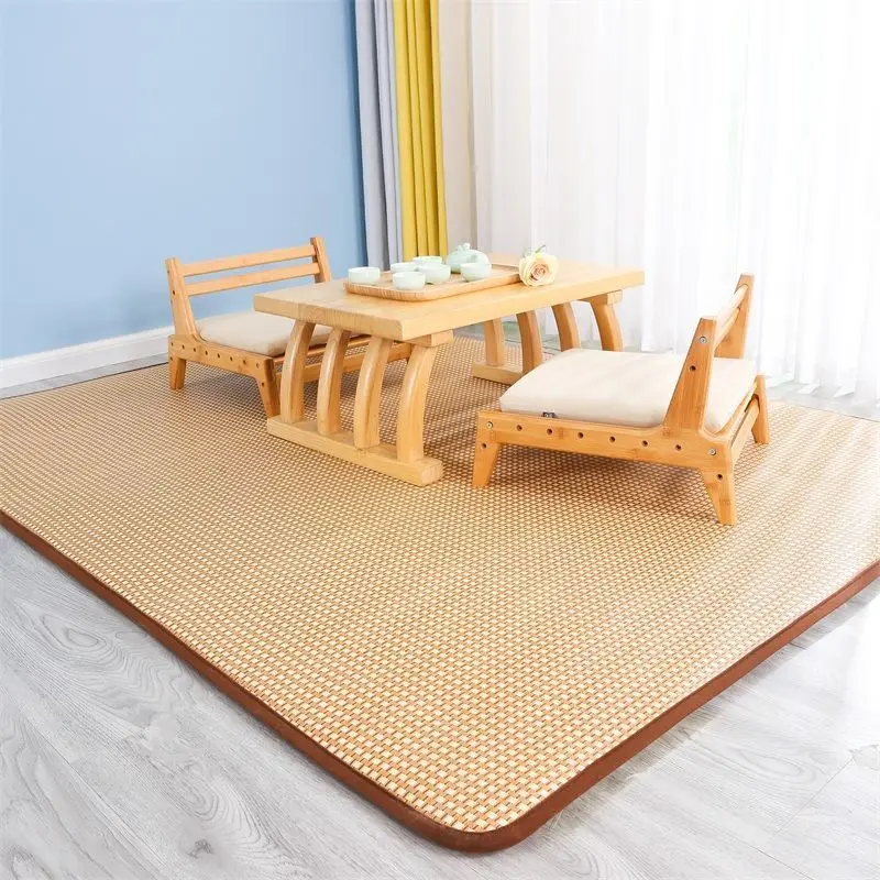 Japanese Tatami Carpet Summer Cool Thick Rattan Mat On The Floor Cane Carpet Living room Bedroom Mattress Kid Play Tapete Custom