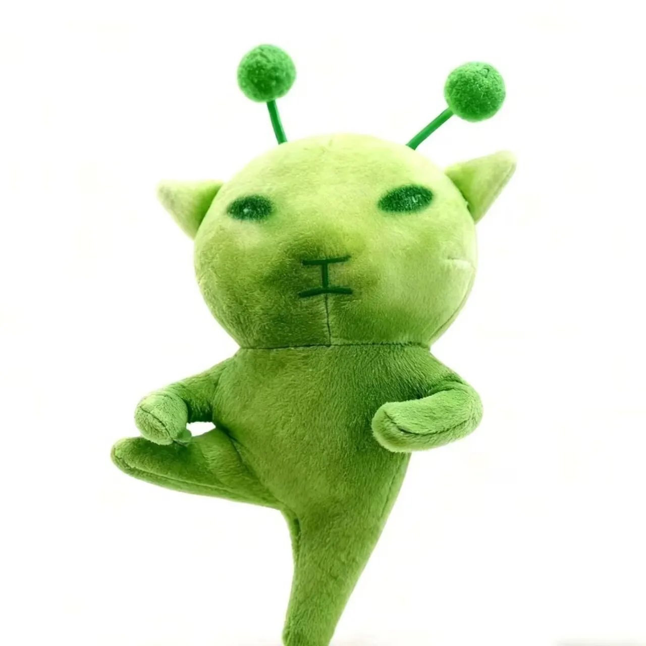 

Green Alien Cat Special Effect Plush Toy, Cat Doll, Cat Keychain, Fun and Creative, Shape-Changing, Birthday Gift