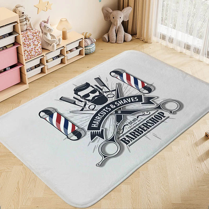 

Kitchen Treadmill Rugs A-Barber Shops Bedroom Room Hallway Carpet for Entrance Door Mat Home Decorations Room Carpets Bathmat