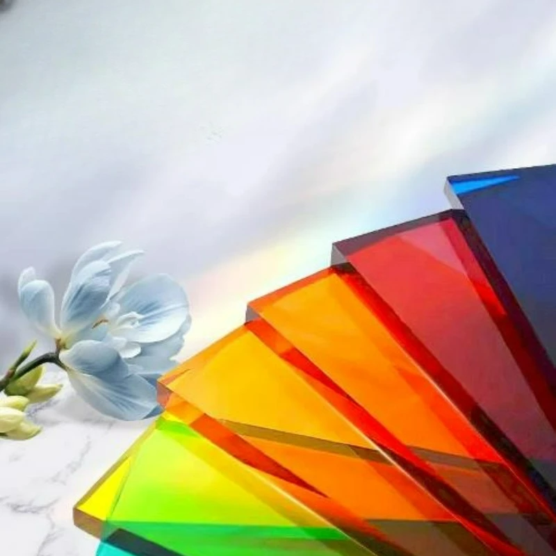 Thickness 3/5/8/10mm Colorful Translucent Acrylic Board Decoration for DIY/Display Projects 100x100mm-400x400mm