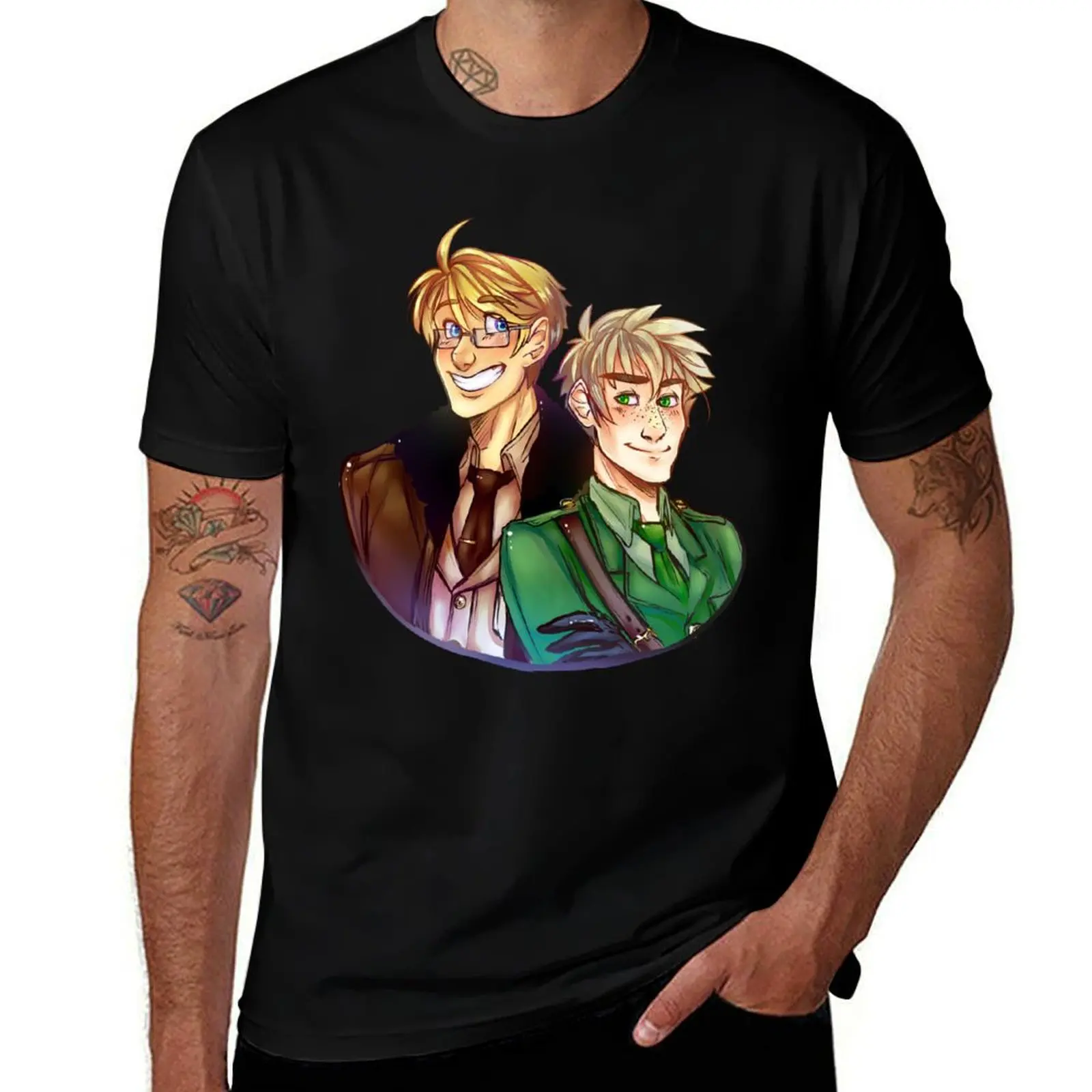 

USUK - Hetalia T-Shirt cotton graphic tees street wear sublime blanks mens white t shirts
