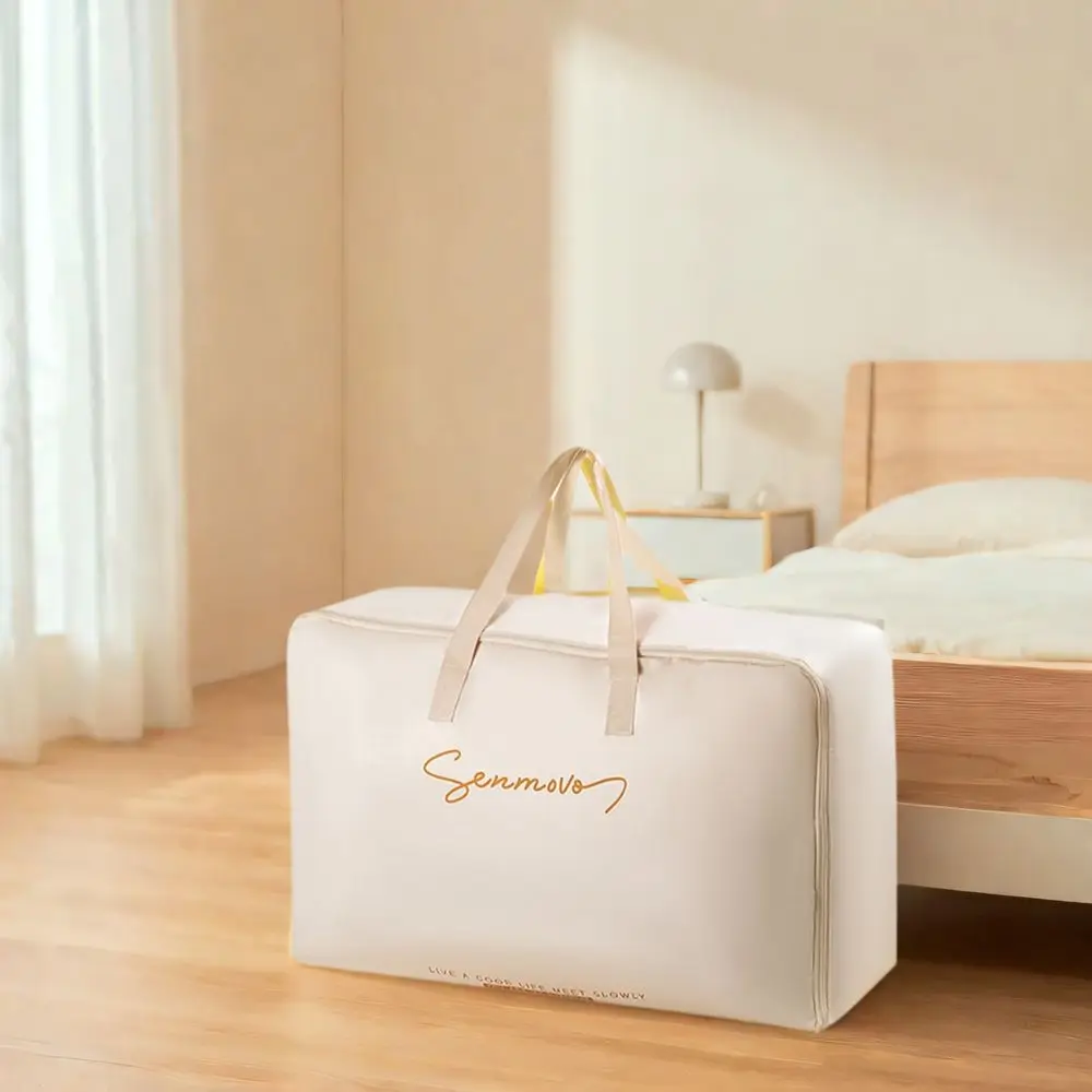 

Foldable Clothes Quilt Storage Bag Moisture-proof Dustproof Clothes Moving Bag Stackable Space Saving Moving Luggage Bags