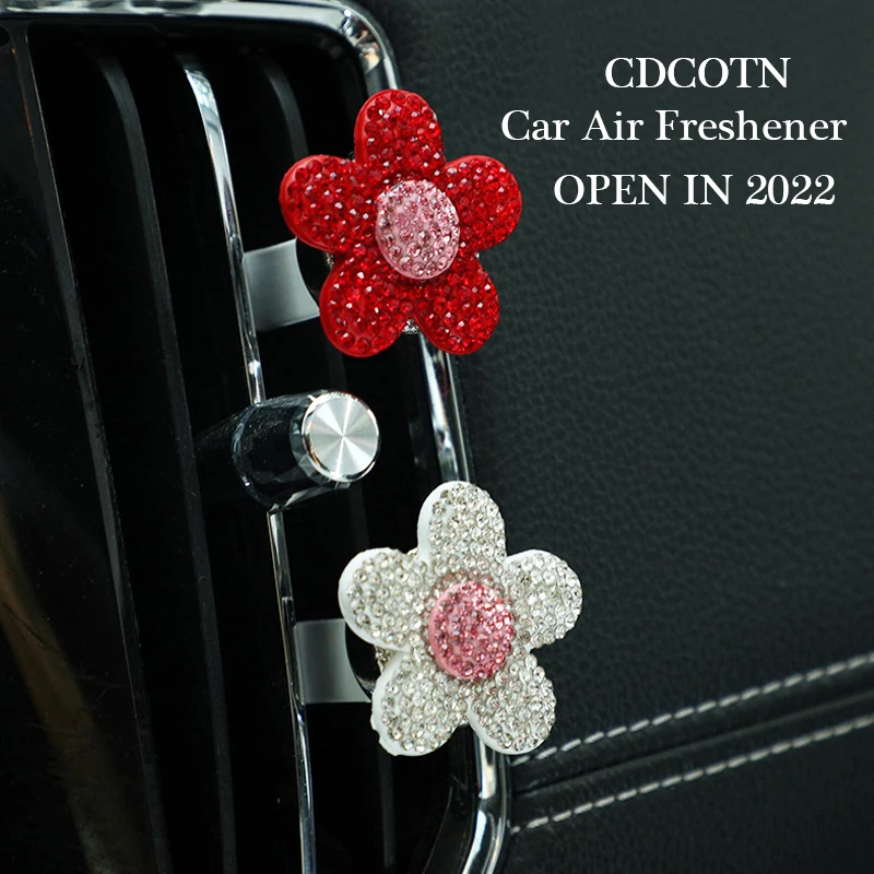 Car Perfume Air Freshener Flower Bouquet Crystal Auto Interior Deco Accessories Car Air Conditioning Air Outlet Fragrance Clip