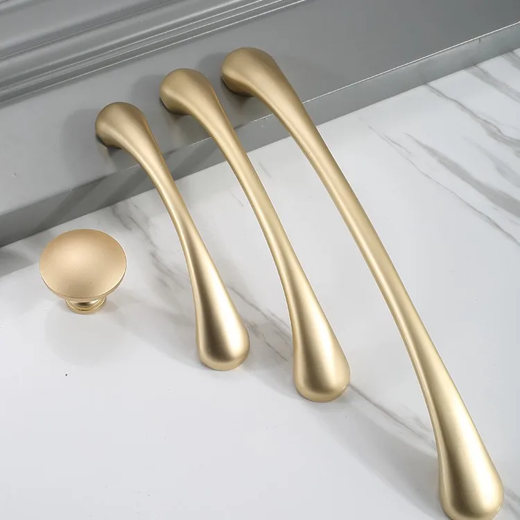 Golden cabinet door handles light luxury modern simple handle cabinet handles hardware