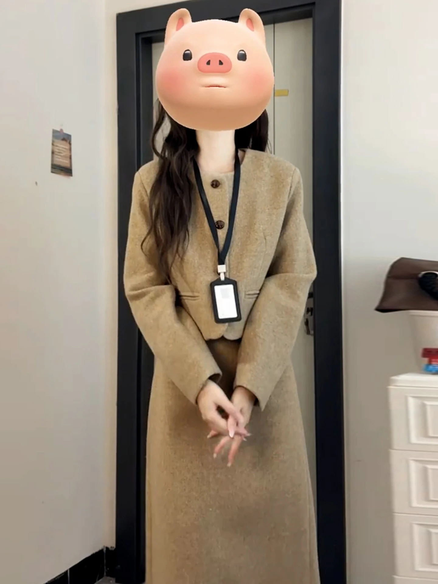 Coréen Sle longue Dr ensemble femmes printemps automne nouveau haut de gamme Ele Ladylike Faionable costume jupe en Fiber de Polyester