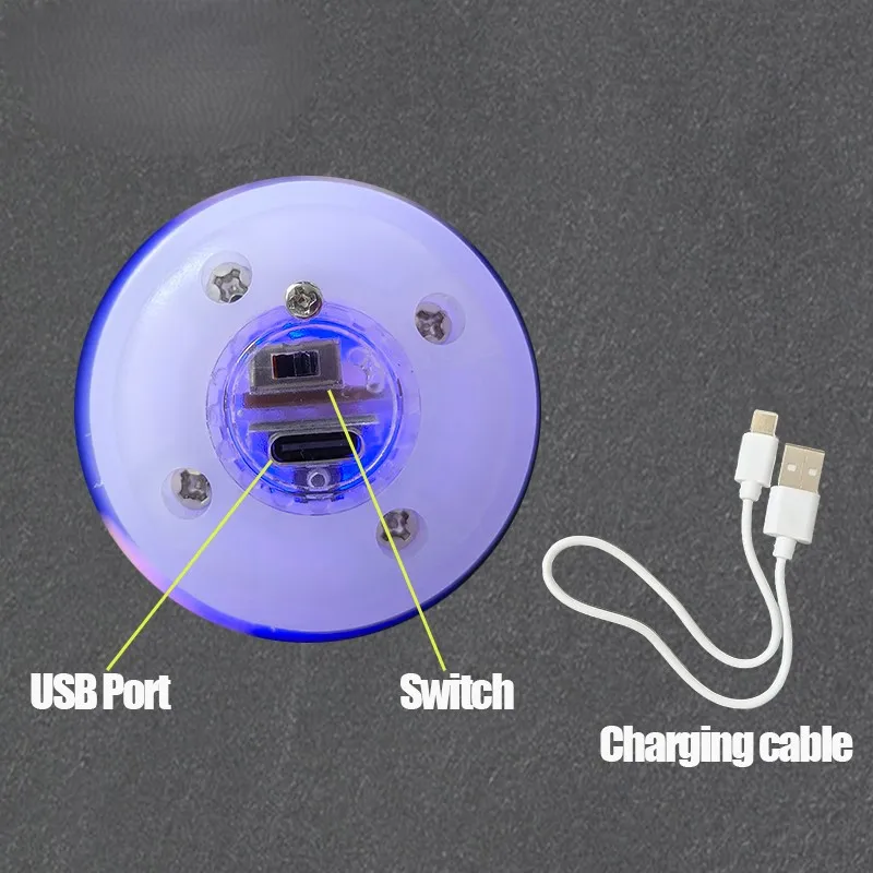 3 Piece Remote Control Adjustment TYPE-C Port Charge USB LED Juggling Clubs