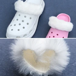 1 paio di lacci delle scarpe rimovibili invernali copri cinturino posteriore con lanugine calda copriscarpe classici in peluche decorazione per scarpe accessori per scarpe