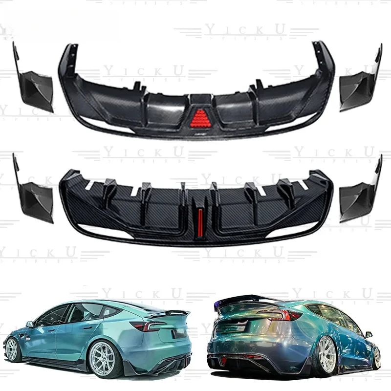 

CMST Carbon Fiber Front Lip Side Skirt Rear Lip Spoiler Engine Hood Suitable for the 2023 Refreshed Model 3