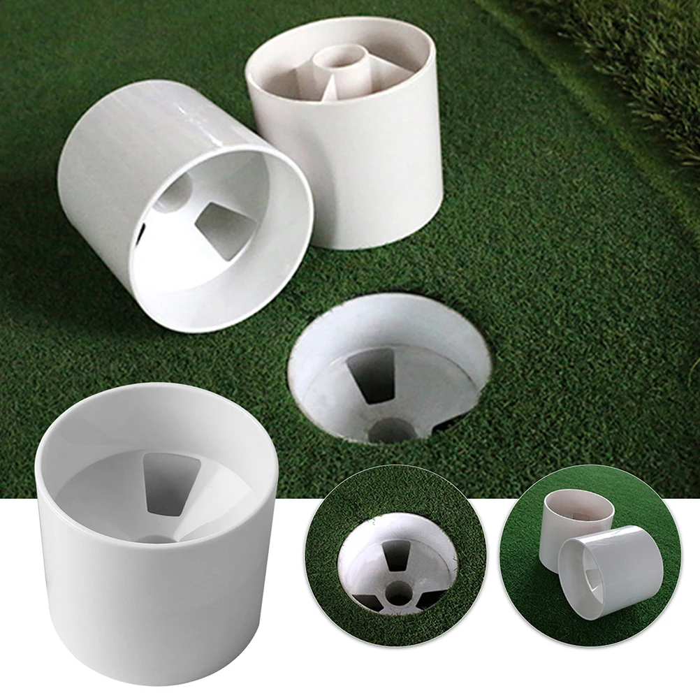 

4 Pcs Plastic Hole Cup Putting Golfing Equipment Indoor Practice White Office