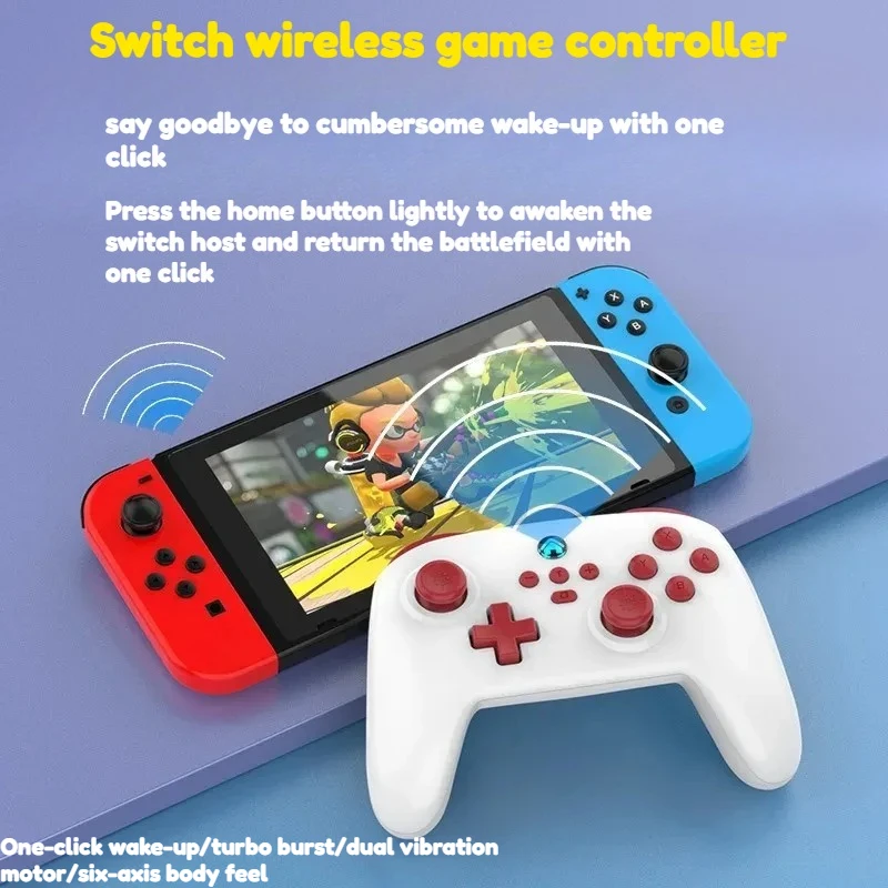 

Game controller,for Switch PC mobile phone wireless Bluetooth game controller, dual vibration motors,immersive gaming experience