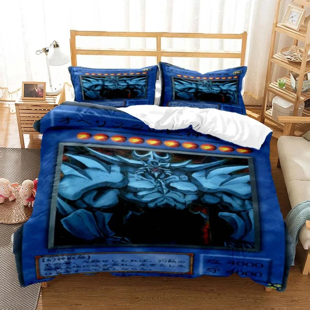 Anime Yu-Gi-Oh Game Card Bedding Set Boys Girls Twin Queen Size Duvet Cover Pillowcase Bed Kids Adult Fashion Home Textileextile