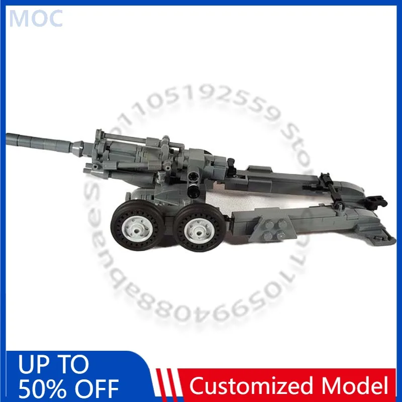 

210 деталей, серия «Военная техника», 155 мм, модель гаубицы 50, MOC, модульный конструктор, простая сборка, игрушка для мальчиков, подарок на Рождество
