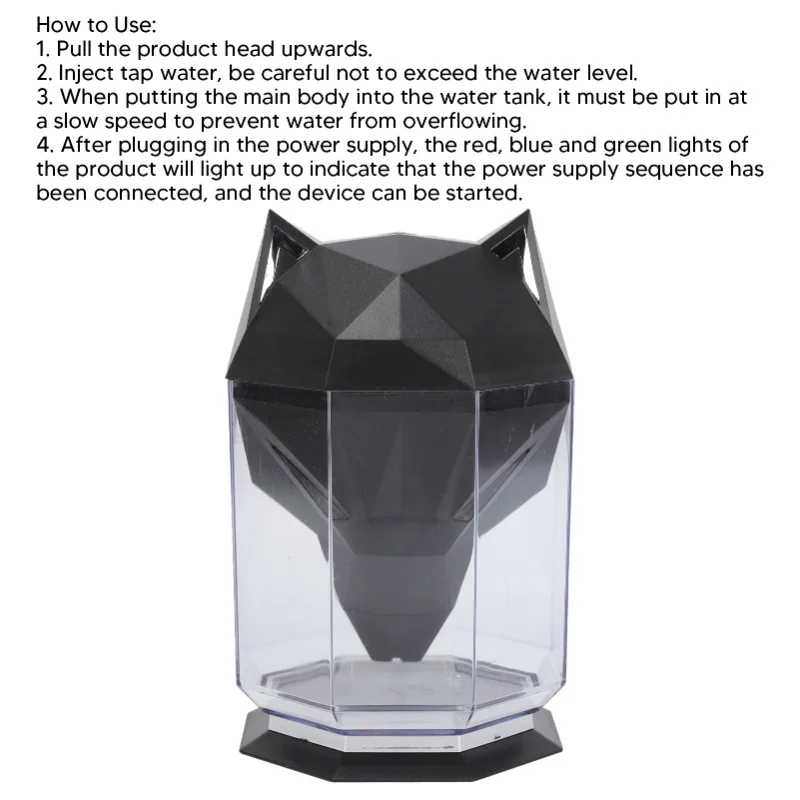 Air Humidifier Large Capacity Desktop Separated Electric Water Diffuser For Home Office