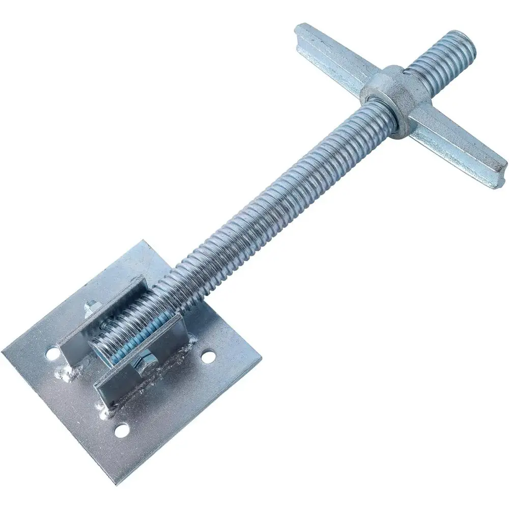 4-Piece Swivel Jacks with Base Plate, 6000 lbs Capacity, Adjustable Leveling for Baker-Style Scaffolding