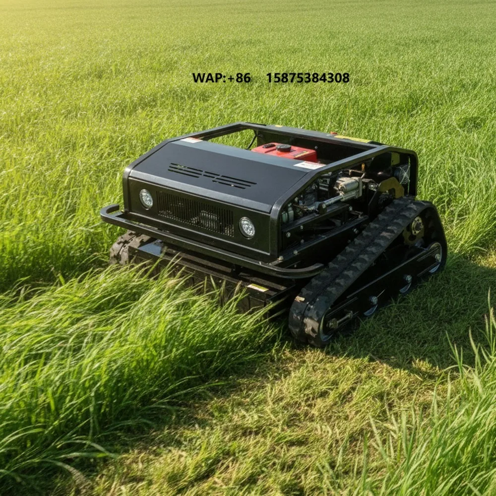 Cost Effective Dual Electric Manual Startup Mode Grille Heat Dissipation Cover Remote Control Crawler Lawn Mower