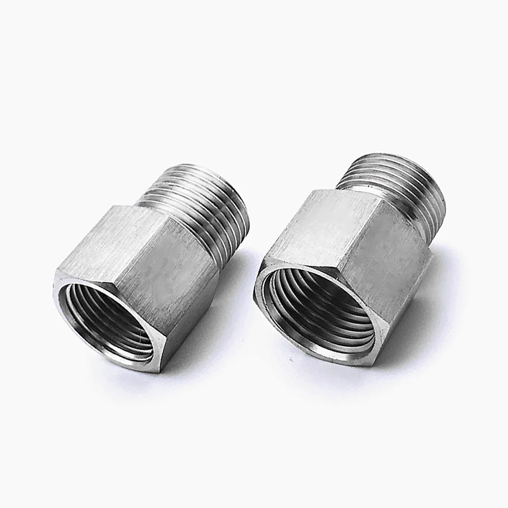 M10/14/20 1/8 "1/4" 3/8 "1/2" BSP NPT hembra macho reductor de acero inoxidable conector de instalación de tuberías acoplador medidor de alta presión