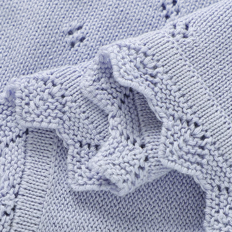 Baby Blankets Newborn 90*70cm Ultra-Soft Cotton Knitted Swaddle Wrap Blanket for Infant Toddler Boys Girls Throw Receiving Quilt