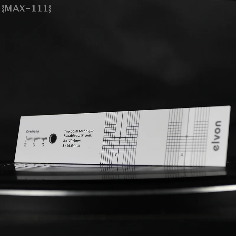 【F2-MAX-111】Phono Cartridge Stylus Alignment Tool - Pickup Calibration Distance Gauge & Protractor for Turntable Setup