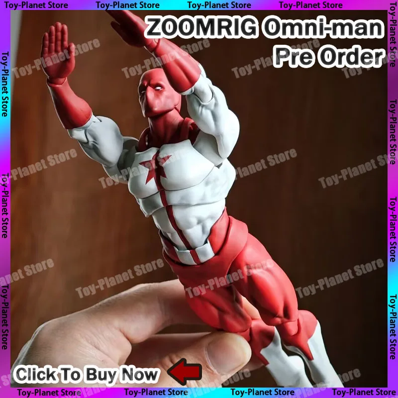 

Pre Order Zoomrig Omni-Man Action Figure 1/12 Scale Red White Costume With Spear Articulation Superhero Model Toy