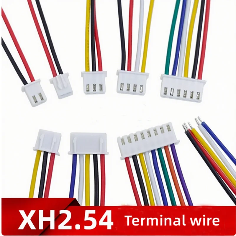 5PCS XH2.54 Single-ended double-ended terminal wire 2P3P4P5P6P7P8P10P12P 10/20/30/40/50/60/100cm 1007-22Number Wire
