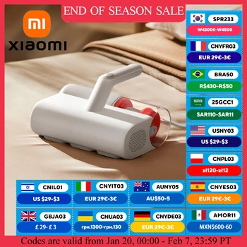 샤오미 미지아 진공 진드기 제거기 2, 가정용 침대 이불 클리너 UV 살균, 진공 청소기 12000PA,CN 버전 어댑터 포함