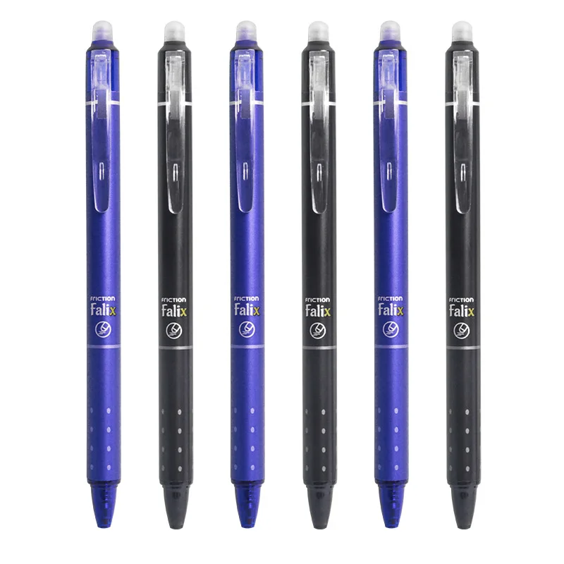 3/12pcs Erasable Pens Gel Pen Set 0.5mm Blue/Black Ink Magic Rod Washable Handle School Writing Office Kawaii Stationery