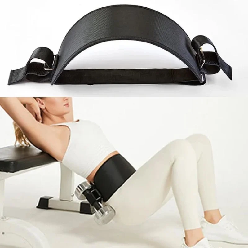 Exercise Hip Thrust Belt Hip Thrust Belt Glute Bridge Pad with EVA Pad for Dumbbells/Kettlebells/Plates