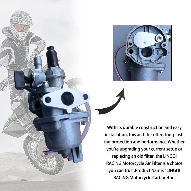 LINGQI سباق الدراجات النارية المكربن صمام القصب تعديل عدة لأجزاء المحرك جيب الترابية دراجة صغيرة موتو ATV رباعية الذهاب كارت عربات التي تجرها الدواب #6