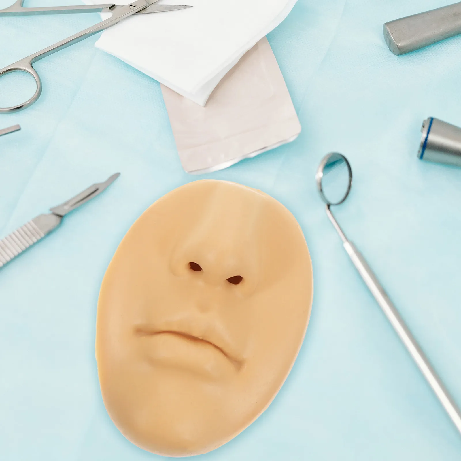1Set Mouth Fake Face Silicone Body Part Simulation Piercing Practice Training Tool for Schools Hospitals Beauty Salons Piercing