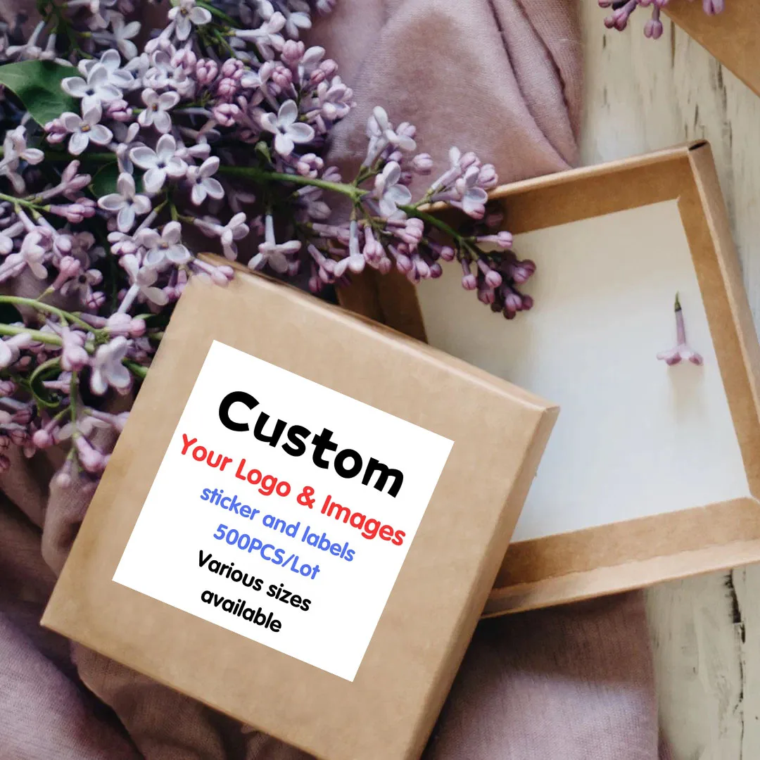 500 ملصقًا مخصصًا مخصصًا، مثالي لسيناريوهات الترويج التجارية (اختيار مثالي للحفلات وتغليف الهدايا).