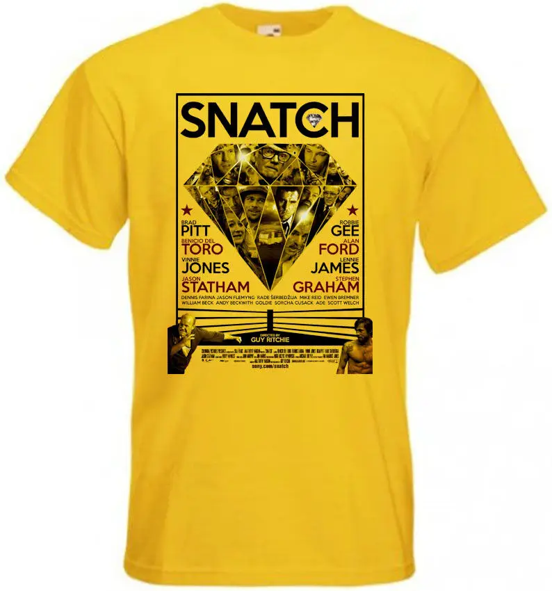 Snatch v3 t shirt filmplakat gelb alle größen S-5XL.