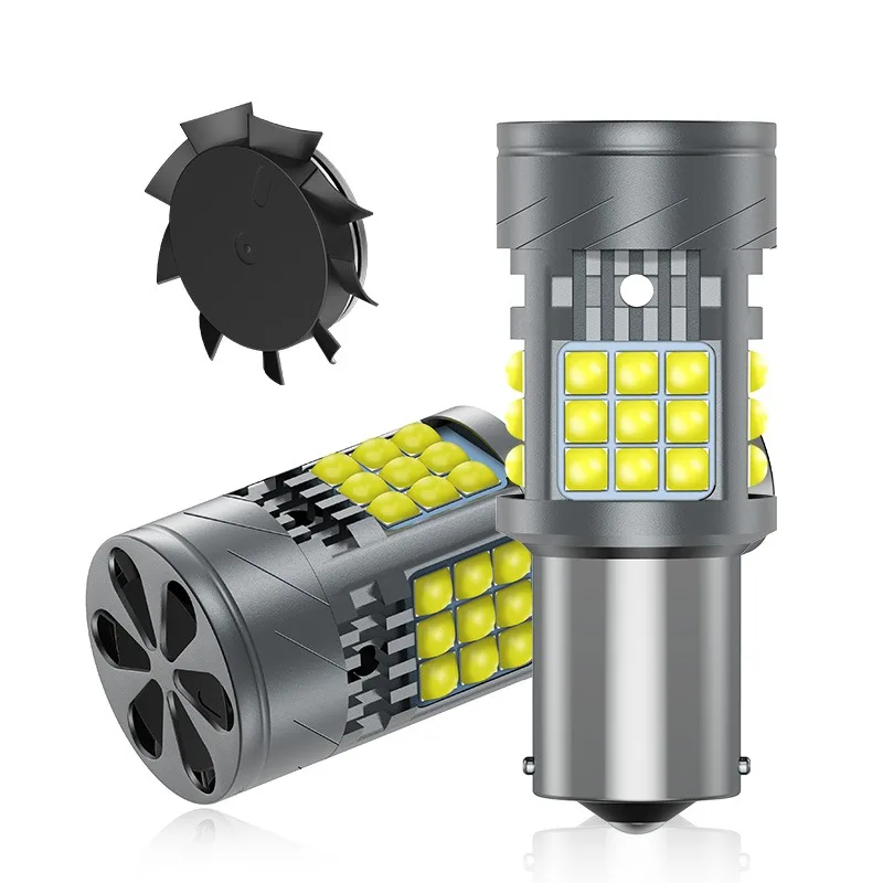 2pcs Automobile LED Canbus 3030 36SMD 28W Turn Signal Light Anti-strobe 1156 1157 7440 7443 3157 with Fan Tail Brake Bulb