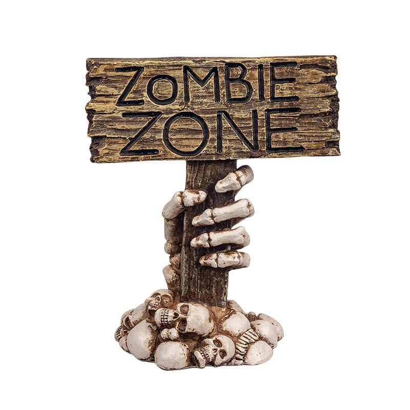 

Halloween skeleton ghost hand street sign, desktop display props, courtyard haunted house escape scene