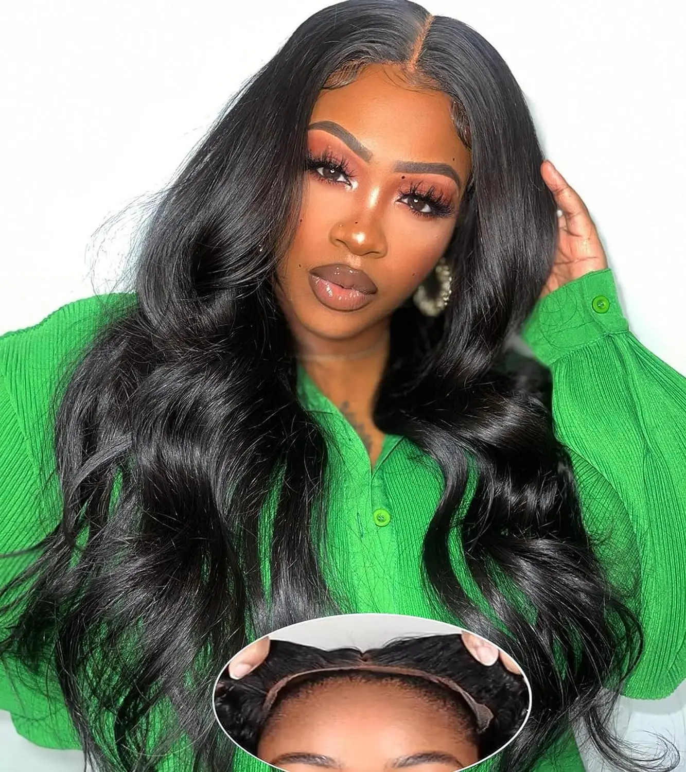 

Peruvian Body Wave Glueless Wigs Pre Plucked Pre Cut Wear and Go Transparent Lace Wig 5x5 HD Lace Front Wigs with Baby Hair