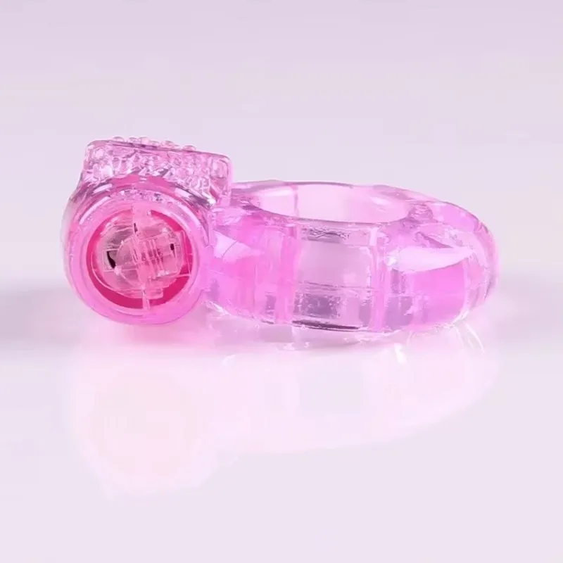 Anello di lupo Anello di ritardo del cazzo in silicone con vibrazione Anello di gelatina regolabile per uomo Stimolatore clitorideo elastico per strumento di piacere per adulti