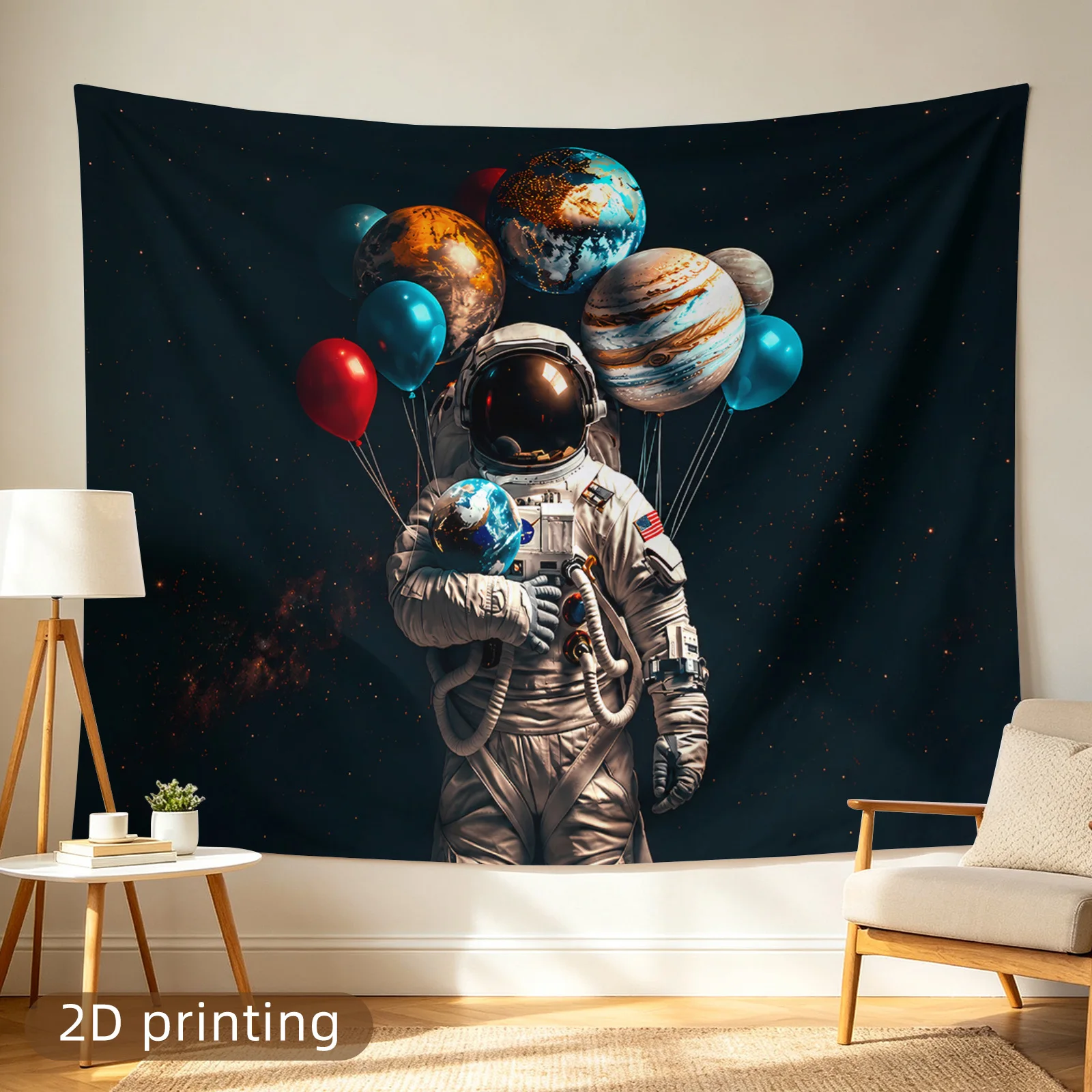 Cosmic Astronaut Space Planet Tapestry Wall Decor Galaxy Sci-Fi Universe Nebula Art Poster Living Room Bedroom Unique Print
