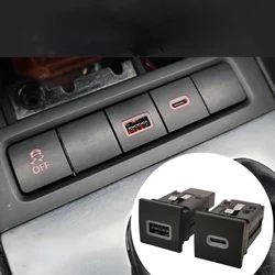 Car Charger Socket USB Charging Outlet Power Adapter PD Type C for VW Golf 6 MK6 Jetta 5 MK5 Scirocco 2006 - 2012