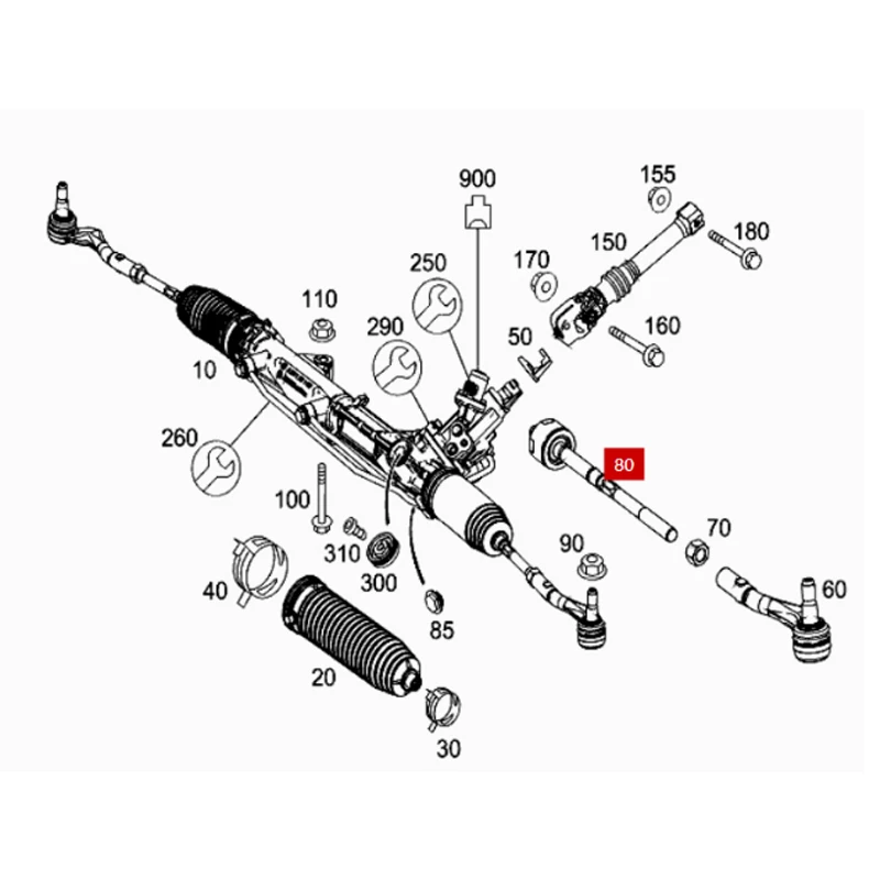 A2043380415 RS steering tie rod interior, left and right Me rc ed es Be nz F204 F207 C 180 200 220