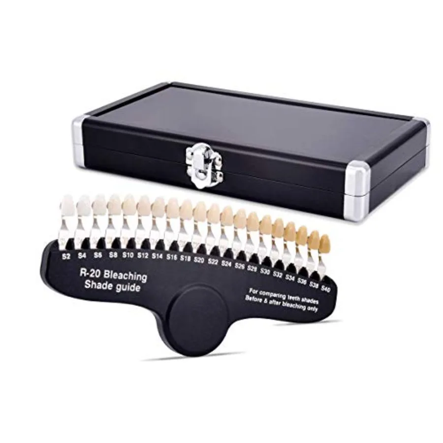 

Профессиональная направляющая для зубных зубов с 20-мя цветами для фарфора и 3D-отбеливанием зубов, идеально подходящая для использования в стоматологической футболке для отслеживания