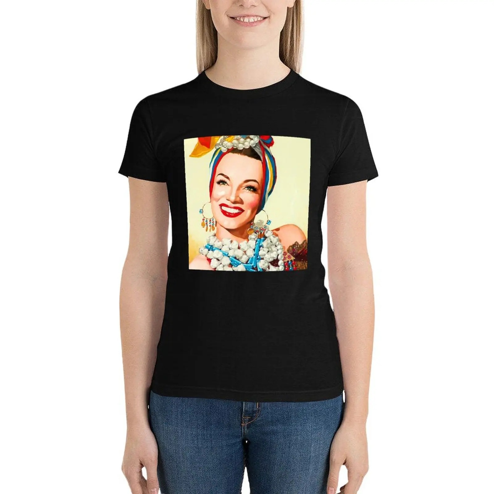 

Painting of Carmen Miranda T-Shirt cute clothes graphics shirts graphic tees t shirt Women