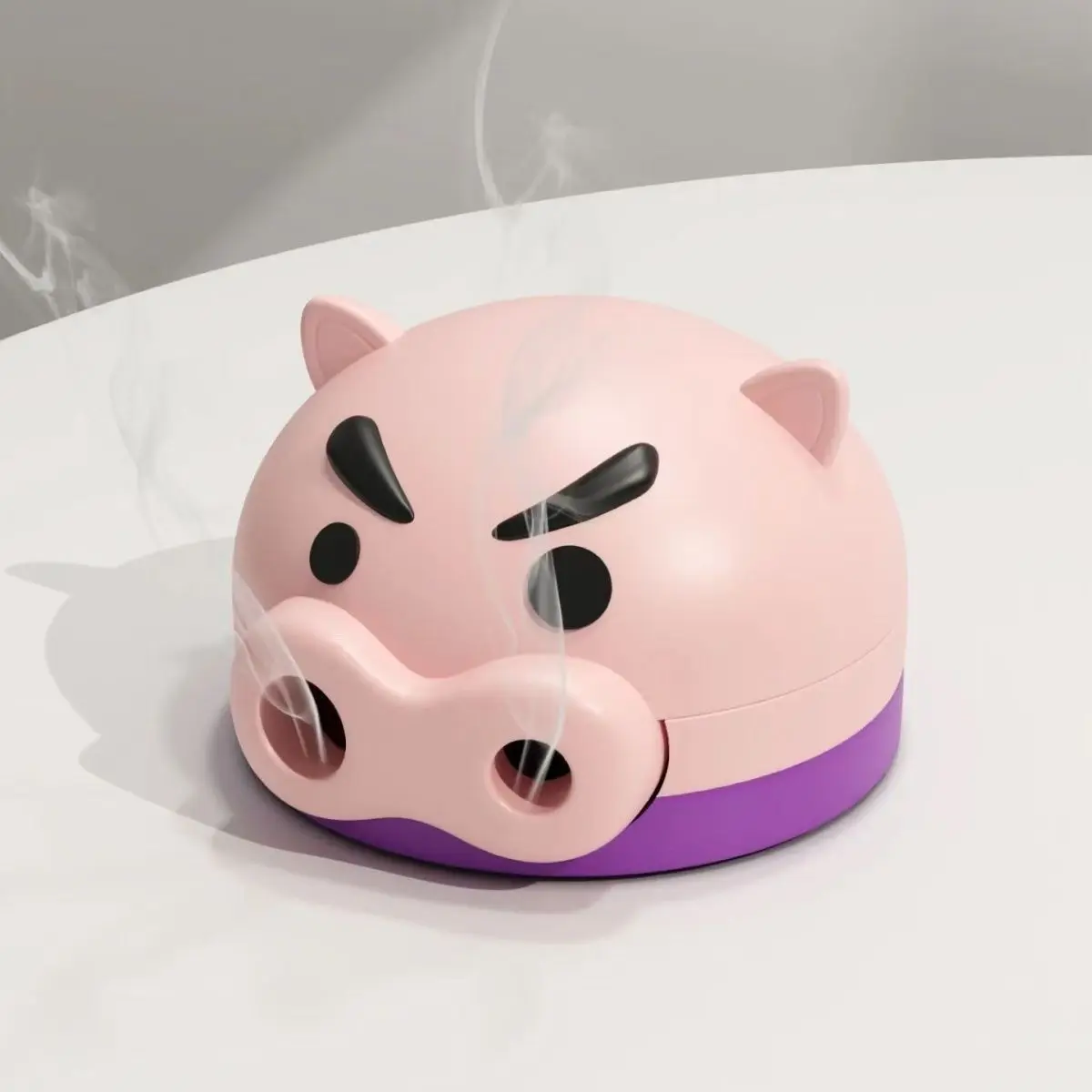 Nueva Caja para Espirales Antimosquitos con Diseño de Cerdito Gordo y Puerta Izquierda, Bonito Quemador de Aroma para Interiores con Diseño de Crayon Shin-chan para Dormitorio