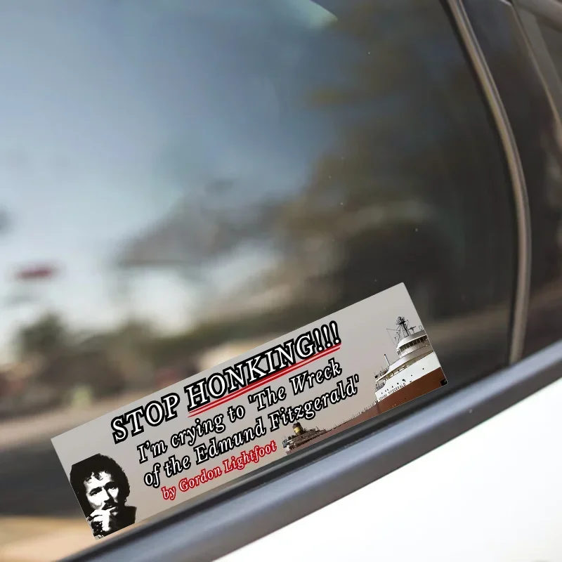 

themed car sticker | Fun car sticker | Waterproof material piece, Gordon "I Cried for the Sinking of the Edmund Fitzgerald"