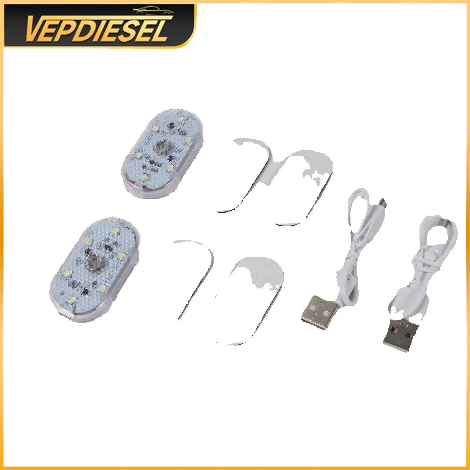 

I-BU Magnetic Absorption USB Charging Ambient Light for Car Interior Decoration 2PCS